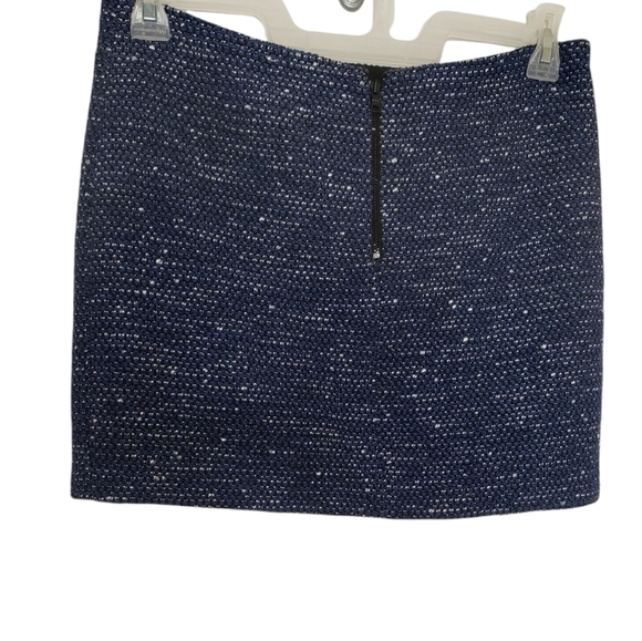 Alice & Olivia Blue Tweed Micro Mini Skirt Size 6 - Picture 3 of 10